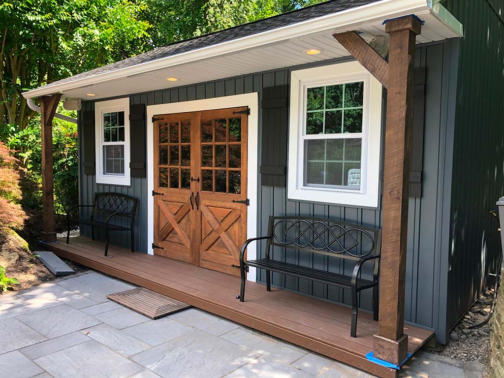 Pool house shed