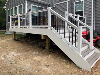 Stairs to screen porch