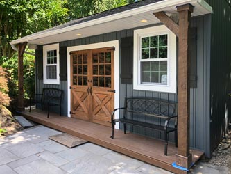Shed with porch